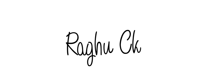 Design your own signature with our free online signature maker. With this signature software, you can create a handwritten (Angelique-Rose-font-FFP) signature for name Raghu Ck. Raghu Ck signature style 5 images and pictures png