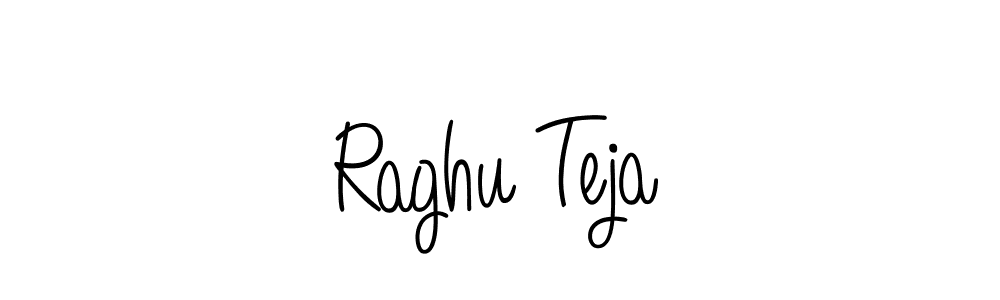 Use a signature maker to create a handwritten signature online. With this signature software, you can design (Angelique-Rose-font-FFP) your own signature for name Raghu Teja. Raghu Teja signature style 5 images and pictures png