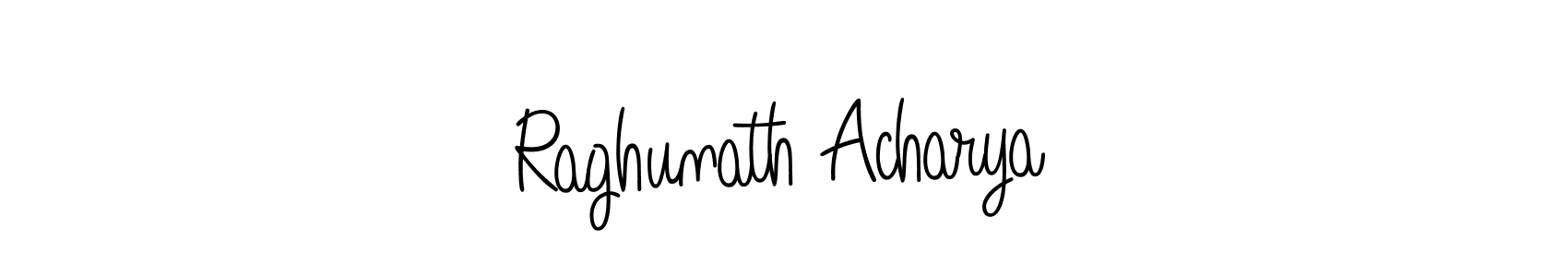 Create a beautiful signature design for name Raghunath Acharya. With this signature (Angelique-Rose-font-FFP) fonts, you can make a handwritten signature for free. Raghunath Acharya signature style 5 images and pictures png