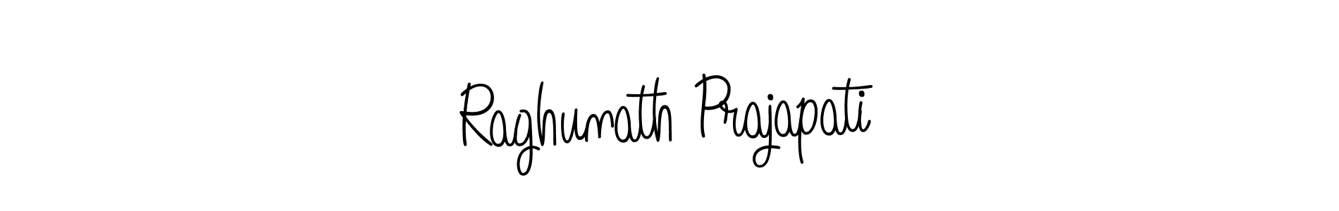 How to make Raghunath Prajapati name signature. Use Angelique-Rose-font-FFP style for creating short signs online. This is the latest handwritten sign. Raghunath Prajapati signature style 5 images and pictures png