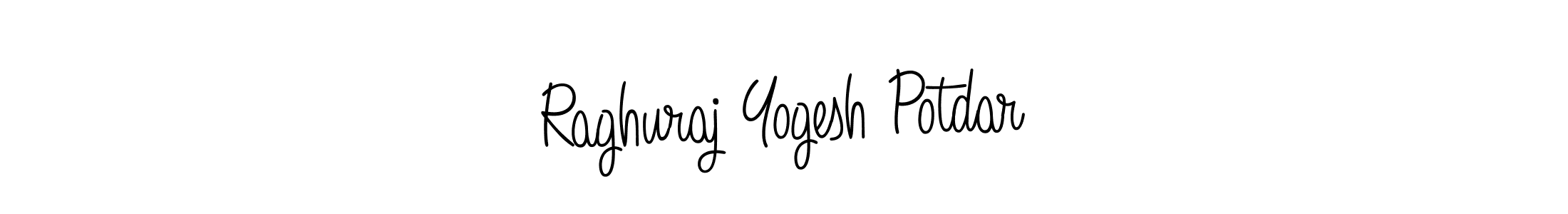 The best way (Angelique-Rose-font-FFP) to make a short signature is to pick only two or three words in your name. The name Raghuraj Yogesh Potdar include a total of six letters. For converting this name. Raghuraj Yogesh Potdar signature style 5 images and pictures png