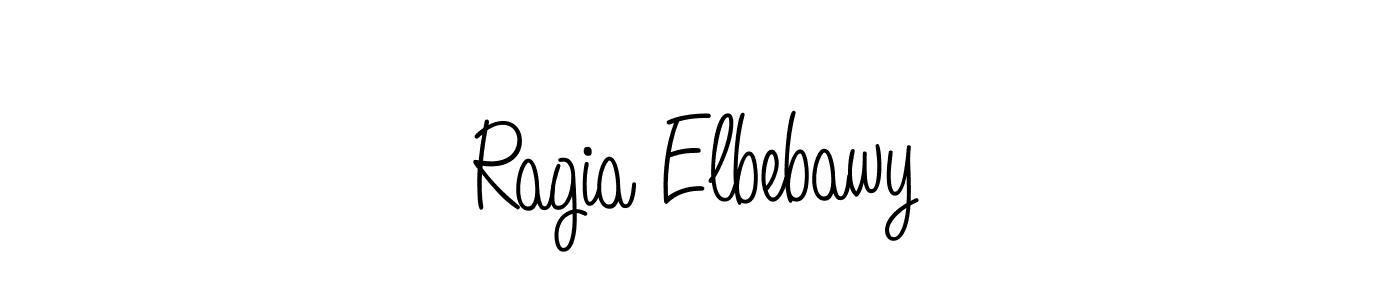 Use a signature maker to create a handwritten signature online. With this signature software, you can design (Angelique-Rose-font-FFP) your own signature for name Ragia Elbebawy. Ragia Elbebawy signature style 5 images and pictures png