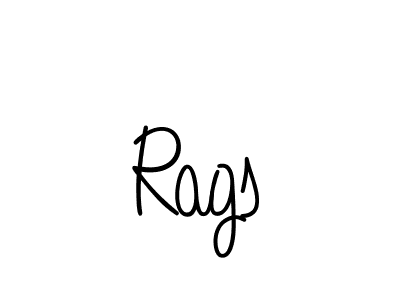 Make a beautiful signature design for name Rags. With this signature (Angelique-Rose-font-FFP) style, you can create a handwritten signature for free. Rags signature style 5 images and pictures png