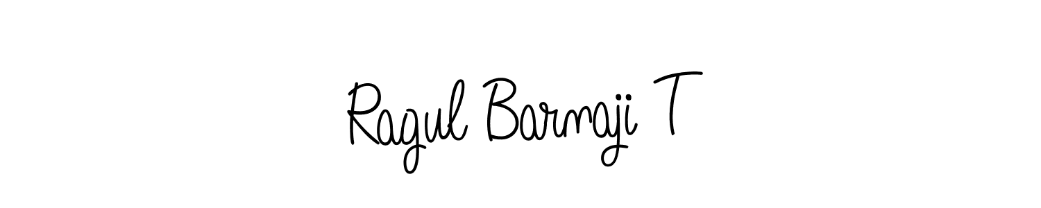 Ragul Barnaji T stylish signature style. Best Handwritten Sign (Angelique-Rose-font-FFP) for my name. Handwritten Signature Collection Ideas for my name Ragul Barnaji T. Ragul Barnaji T signature style 5 images and pictures png