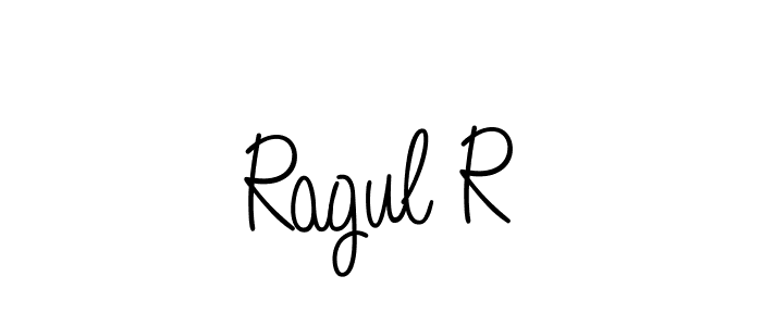 Ragul R stylish signature style. Best Handwritten Sign (Angelique-Rose-font-FFP) for my name. Handwritten Signature Collection Ideas for my name Ragul R. Ragul R signature style 5 images and pictures png