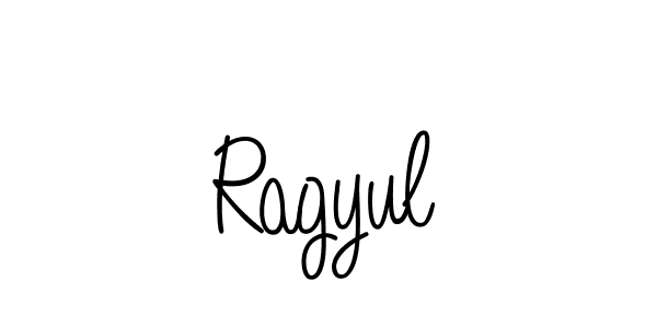 You should practise on your own different ways (Angelique-Rose-font-FFP) to write your name (Ragyul) in signature. don't let someone else do it for you. Ragyul signature style 5 images and pictures png