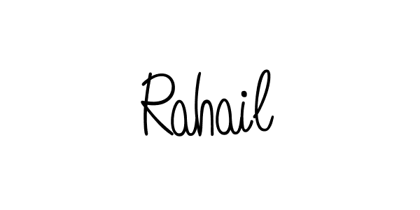 Use a signature maker to create a handwritten signature online. With this signature software, you can design (Angelique-Rose-font-FFP) your own signature for name Rahail. Rahail signature style 5 images and pictures png