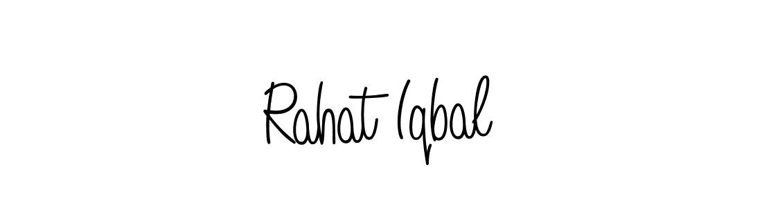 Use a signature maker to create a handwritten signature online. With this signature software, you can design (Angelique-Rose-font-FFP) your own signature for name Rahat Iqbal. Rahat Iqbal signature style 5 images and pictures png