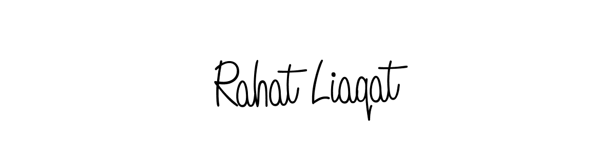 Make a beautiful signature design for name Rahat Liaqat. With this signature (Angelique-Rose-font-FFP) style, you can create a handwritten signature for free. Rahat Liaqat signature style 5 images and pictures png