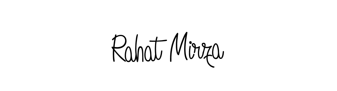 The best way (Angelique-Rose-font-FFP) to make a short signature is to pick only two or three words in your name. The name Rahat Mirza include a total of six letters. For converting this name. Rahat Mirza signature style 5 images and pictures png