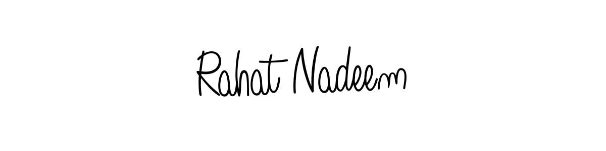 Make a short Rahat Nadeem signature style. Manage your documents anywhere anytime using Angelique-Rose-font-FFP. Create and add eSignatures, submit forms, share and send files easily. Rahat Nadeem signature style 5 images and pictures png