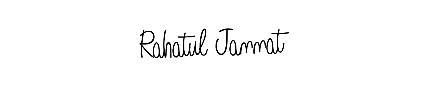 Design your own signature with our free online signature maker. With this signature software, you can create a handwritten (Angelique-Rose-font-FFP) signature for name Rahatul Jannat. Rahatul Jannat signature style 5 images and pictures png