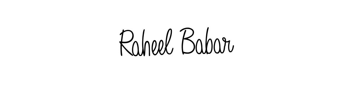 Design your own signature with our free online signature maker. With this signature software, you can create a handwritten (Angelique-Rose-font-FFP) signature for name Raheel Babar. Raheel Babar signature style 5 images and pictures png