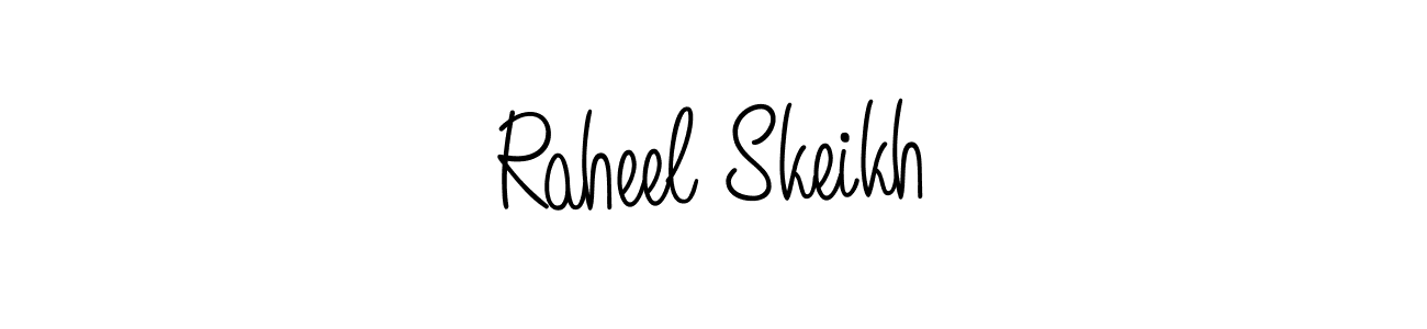 Also we have Raheel Skeikh name is the best signature style. Create professional handwritten signature collection using Angelique-Rose-font-FFP autograph style. Raheel Skeikh signature style 5 images and pictures png