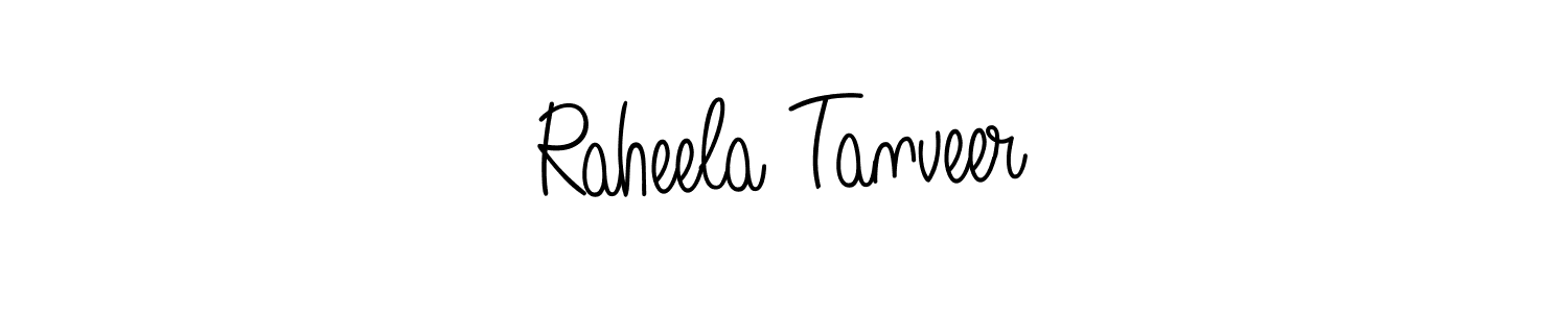The best way (Angelique-Rose-font-FFP) to make a short signature is to pick only two or three words in your name. The name Raheela Tanveer include a total of six letters. For converting this name. Raheela Tanveer signature style 5 images and pictures png
