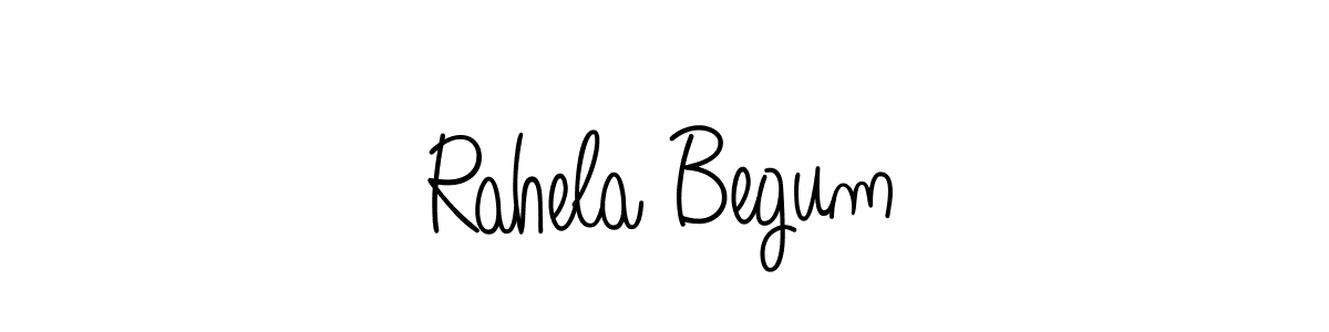 Use a signature maker to create a handwritten signature online. With this signature software, you can design (Angelique-Rose-font-FFP) your own signature for name Rahela Begum. Rahela Begum signature style 5 images and pictures png