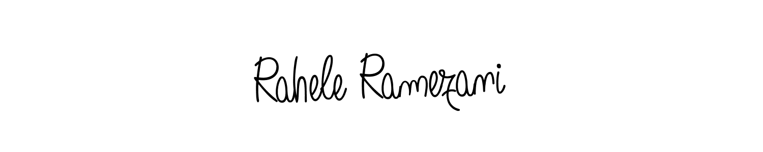 Rahele Ramezani stylish signature style. Best Handwritten Sign (Angelique-Rose-font-FFP) for my name. Handwritten Signature Collection Ideas for my name Rahele Ramezani. Rahele Ramezani signature style 5 images and pictures png