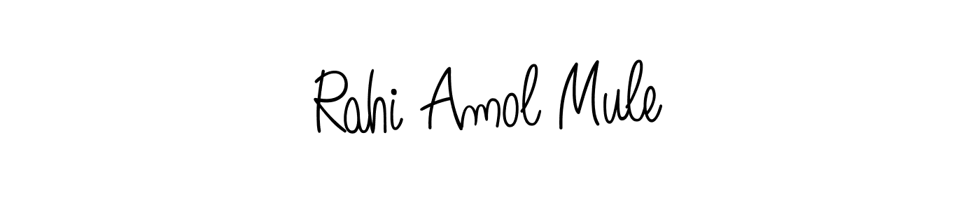 Create a beautiful signature design for name Rahi Amol Mule. With this signature (Angelique-Rose-font-FFP) fonts, you can make a handwritten signature for free. Rahi Amol Mule signature style 5 images and pictures png