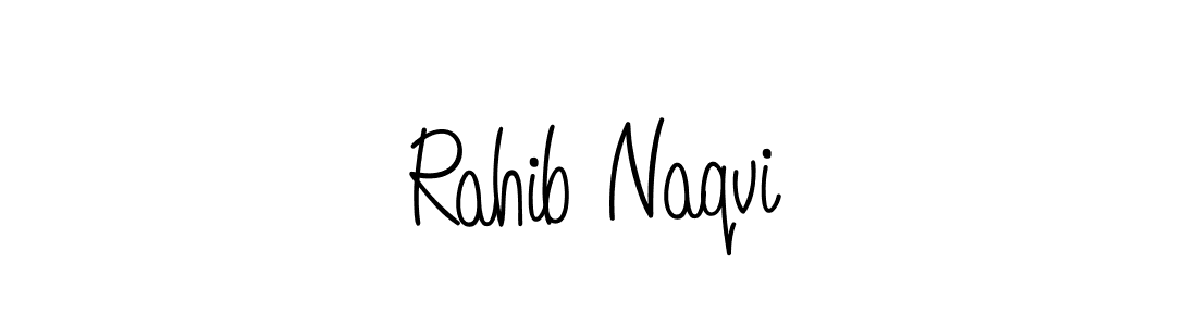 The best way (Angelique-Rose-font-FFP) to make a short signature is to pick only two or three words in your name. The name Rahib Naqvi include a total of six letters. For converting this name. Rahib Naqvi signature style 5 images and pictures png