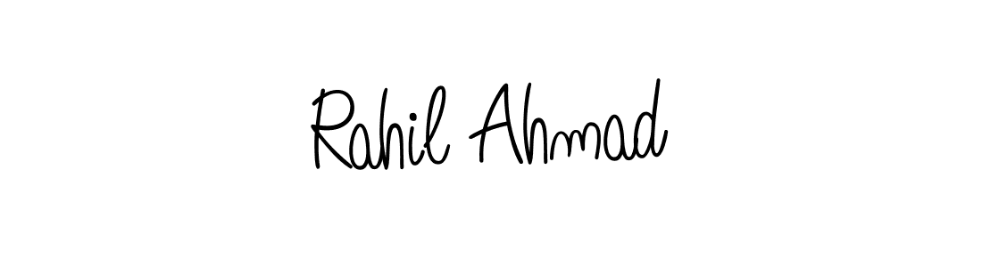 How to make Rahil Ahmad name signature. Use Angelique-Rose-font-FFP style for creating short signs online. This is the latest handwritten sign. Rahil Ahmad signature style 5 images and pictures png