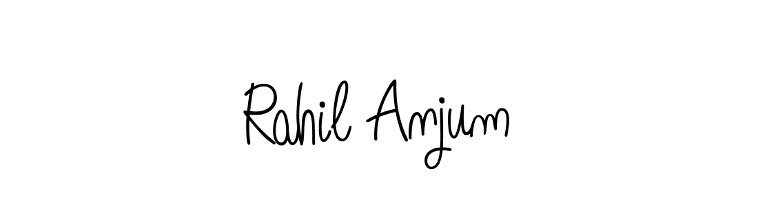 Rahil Anjum stylish signature style. Best Handwritten Sign (Angelique-Rose-font-FFP) for my name. Handwritten Signature Collection Ideas for my name Rahil Anjum. Rahil Anjum signature style 5 images and pictures png