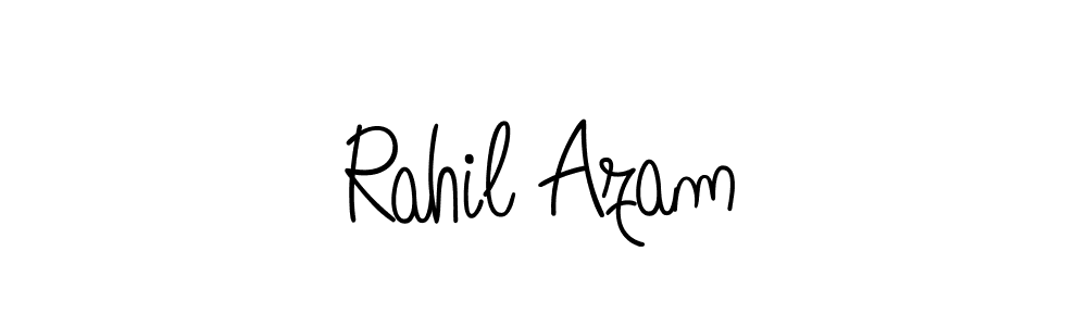 How to make Rahil Azam name signature. Use Angelique-Rose-font-FFP style for creating short signs online. This is the latest handwritten sign. Rahil Azam signature style 5 images and pictures png