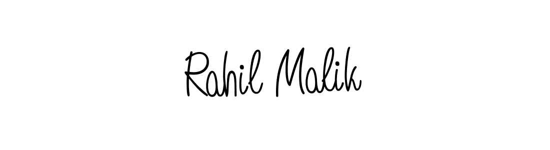 How to make Rahil Malik name signature. Use Angelique-Rose-font-FFP style for creating short signs online. This is the latest handwritten sign. Rahil Malik signature style 5 images and pictures png