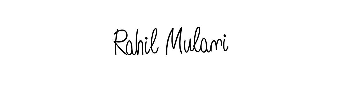 Design your own signature with our free online signature maker. With this signature software, you can create a handwritten (Angelique-Rose-font-FFP) signature for name Rahil Mulani. Rahil Mulani signature style 5 images and pictures png