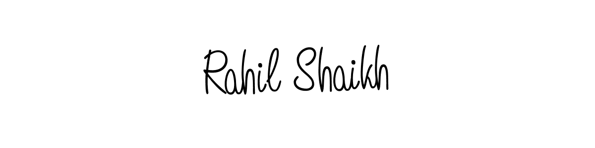 Make a beautiful signature design for name Rahil Shaikh. With this signature (Angelique-Rose-font-FFP) style, you can create a handwritten signature for free. Rahil Shaikh signature style 5 images and pictures png