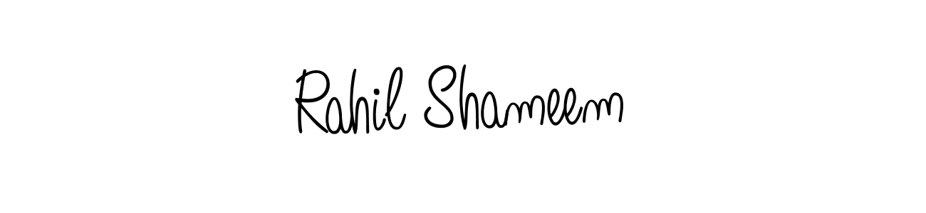 Make a beautiful signature design for name Rahil Shameem. With this signature (Angelique-Rose-font-FFP) style, you can create a handwritten signature for free. Rahil Shameem signature style 5 images and pictures png