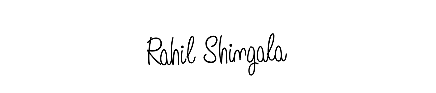 How to make Rahil Shingala name signature. Use Angelique-Rose-font-FFP style for creating short signs online. This is the latest handwritten sign. Rahil Shingala signature style 5 images and pictures png