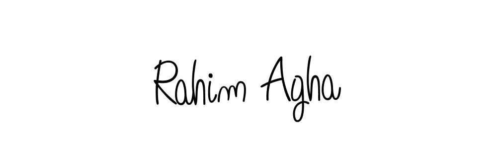 Rahim Agha stylish signature style. Best Handwritten Sign (Angelique-Rose-font-FFP) for my name. Handwritten Signature Collection Ideas for my name Rahim Agha. Rahim Agha signature style 5 images and pictures png