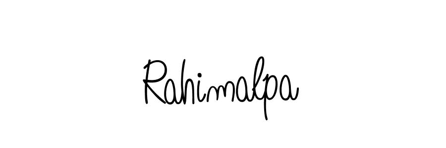 Make a beautiful signature design for name Rahimalpa. With this signature (Angelique-Rose-font-FFP) style, you can create a handwritten signature for free. Rahimalpa signature style 5 images and pictures png