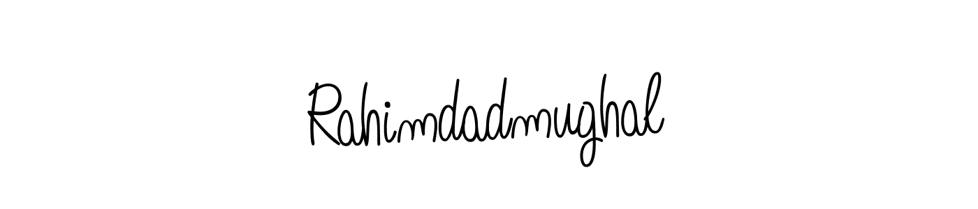 You should practise on your own different ways (Angelique-Rose-font-FFP) to write your name (Rahimdadmughal) in signature. don't let someone else do it for you. Rahimdadmughal signature style 5 images and pictures png