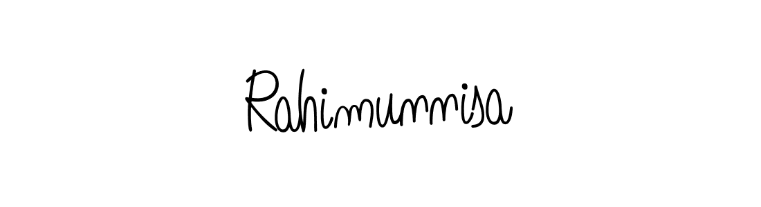 How to make Rahimunnisa name signature. Use Angelique-Rose-font-FFP style for creating short signs online. This is the latest handwritten sign. Rahimunnisa signature style 5 images and pictures png