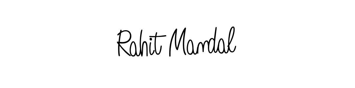 Make a beautiful signature design for name Rahit Mandal. With this signature (Angelique-Rose-font-FFP) style, you can create a handwritten signature for free. Rahit Mandal signature style 5 images and pictures png