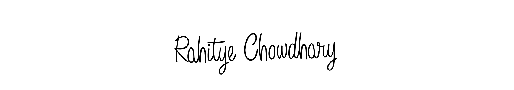 Create a beautiful signature design for name Rahitye Chowdhary. With this signature (Angelique-Rose-font-FFP) fonts, you can make a handwritten signature for free. Rahitye Chowdhary signature style 5 images and pictures png