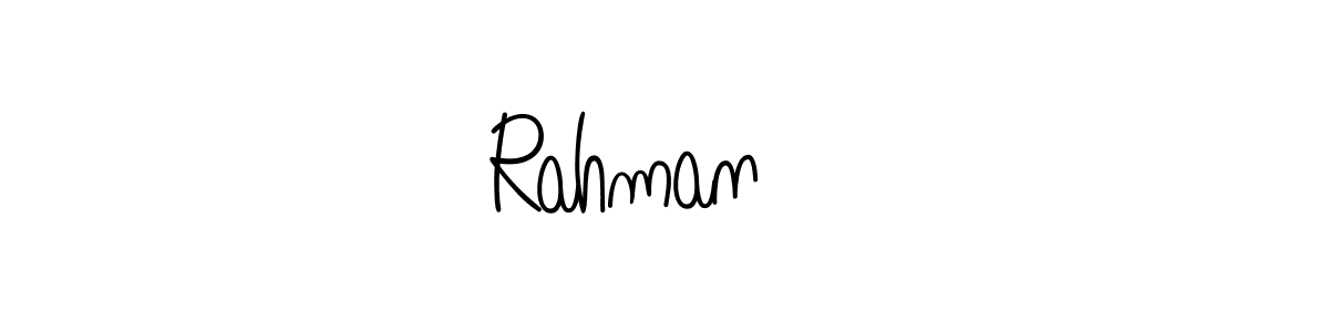 The best way (Angelique-Rose-font-FFP) to make a short signature is to pick only two or three words in your name. The name Rahman❤️ include a total of six letters. For converting this name. Rahman❤️ signature style 5 images and pictures png