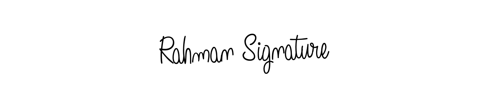 Use a signature maker to create a handwritten signature online. With this signature software, you can design (Angelique-Rose-font-FFP) your own signature for name Rahman Signature. Rahman Signature signature style 5 images and pictures png