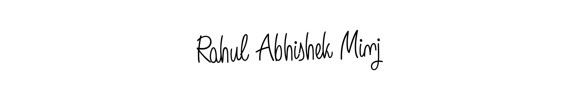 You can use this online signature creator to create a handwritten signature for the name Rahul Abhishek Minj. This is the best online autograph maker. Rahul Abhishek Minj signature style 5 images and pictures png