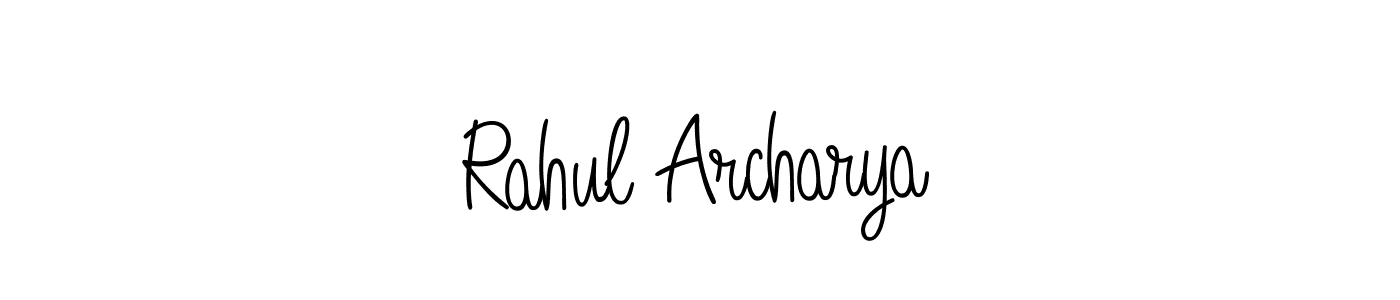 How to Draw Rahul Archarya signature style? Angelique-Rose-font-FFP is a latest design signature styles for name Rahul Archarya. Rahul Archarya signature style 5 images and pictures png