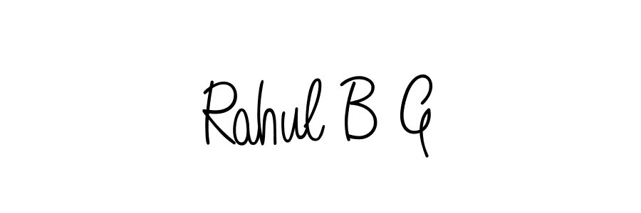 Make a beautiful signature design for name Rahul B G. With this signature (Angelique-Rose-font-FFP) style, you can create a handwritten signature for free. Rahul B G signature style 5 images and pictures png