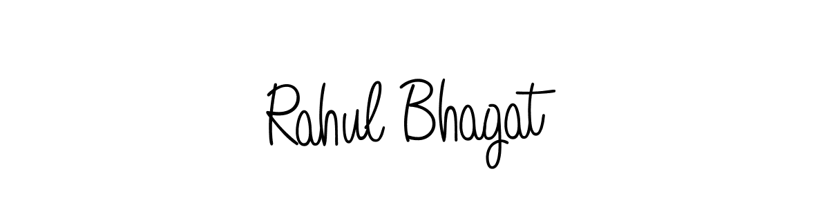 You should practise on your own different ways (Angelique-Rose-font-FFP) to write your name (Rahul Bhagat) in signature. don't let someone else do it for you. Rahul Bhagat signature style 5 images and pictures png