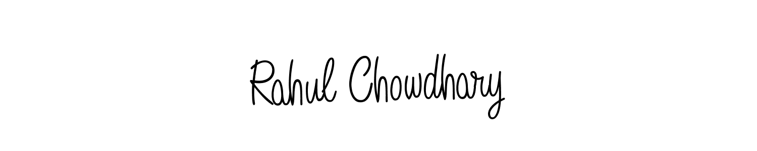 Use a signature maker to create a handwritten signature online. With this signature software, you can design (Angelique-Rose-font-FFP) your own signature for name Rahul Chowdhary. Rahul Chowdhary signature style 5 images and pictures png