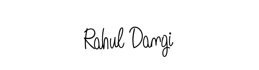 Use a signature maker to create a handwritten signature online. With this signature software, you can design (Angelique-Rose-font-FFP) your own signature for name Rahul Dangi. Rahul Dangi signature style 5 images and pictures png