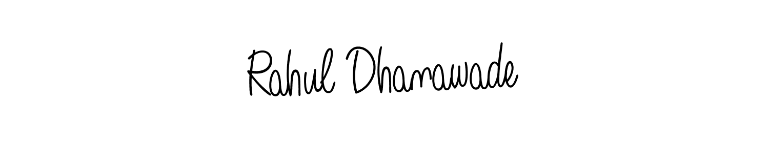 How to make Rahul Dhanawade name signature. Use Angelique-Rose-font-FFP style for creating short signs online. This is the latest handwritten sign. Rahul Dhanawade signature style 5 images and pictures png