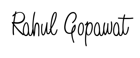 The Angelique-Rose-font-FFP handwriting style adds charm and authenticity to name Rahul Gopawat. A wonderful choice for personal thank-you notes. Rahul Gopawat signature style 5 images and pictures png