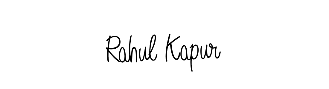 You should practise on your own different ways (Angelique-Rose-font-FFP) to write your name (Rahul Kapur) in signature. don't let someone else do it for you. Rahul Kapur signature style 5 images and pictures png