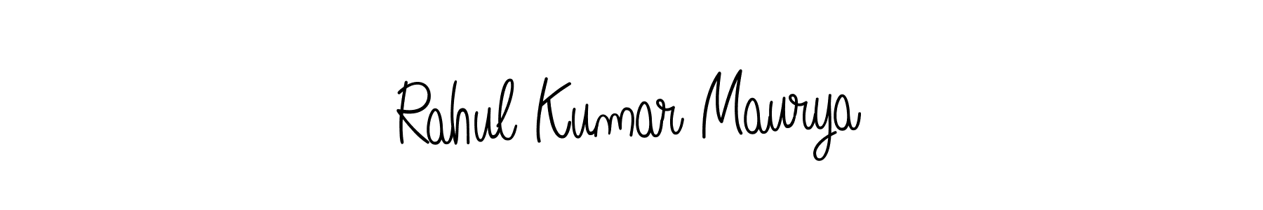 The best way (Angelique-Rose-font-FFP) to make a short signature is to pick only two or three words in your name. The name Rahul Kumar Maurya include a total of six letters. For converting this name. Rahul Kumar Maurya signature style 5 images and pictures png