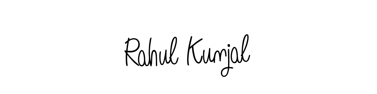 It looks lik you need a new signature style for name Rahul Kunjal. Design unique handwritten (Angelique-Rose-font-FFP) signature with our free signature maker in just a few clicks. Rahul Kunjal signature style 5 images and pictures png